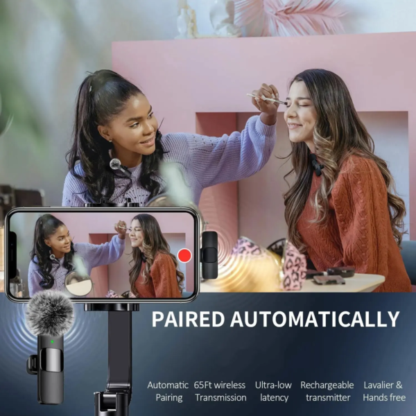 NEW Wireless Lavalier Microphone Audio Video Recording Mini Mic for Iphone Android Laptop Live Gaming Mobile Phone Microphone - Image 5