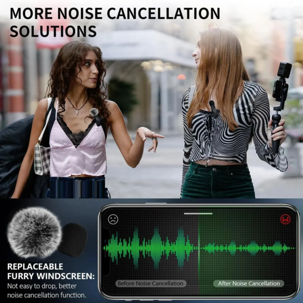 NEW Wireless Lavalier Microphone Audio Video Recording Mini Mic for Iphone Android Laptop Live Gaming Mobile Phone Microphone - Image 4