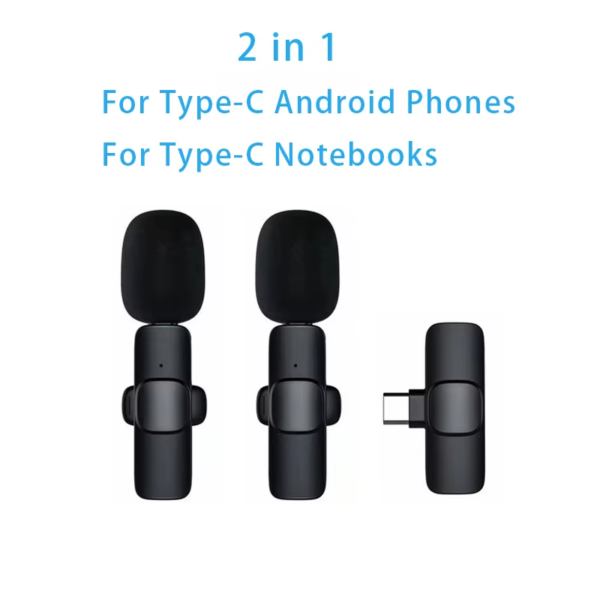 New Wireless Lavalier Microphone Portable Audio Video Recording Mini Microphone for Iphone Android PC Camera Live Gaming Phone - Image 2