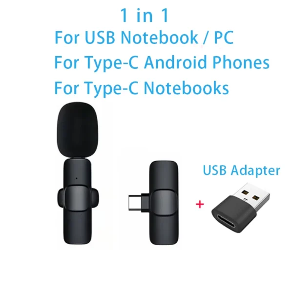 New Wireless Lavalier Microphone Portable Audio Video Recording Mini Microphone for Iphone Android PC Camera Live Gaming Phone - Image 15