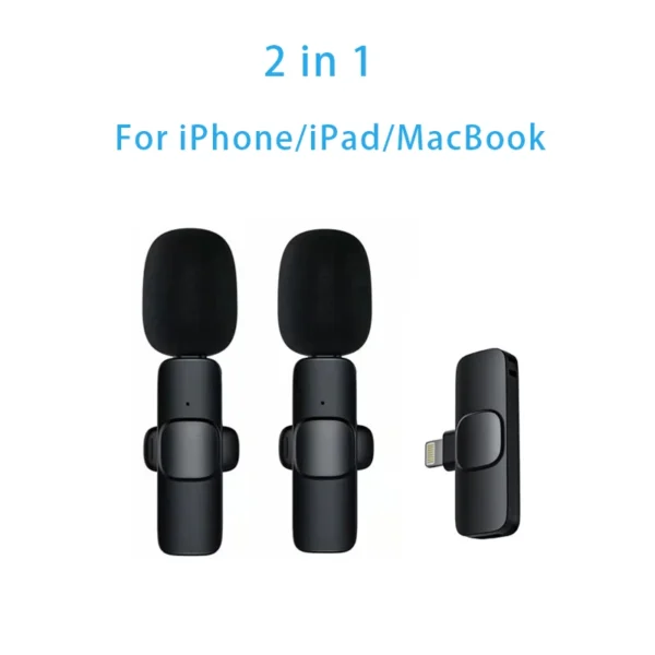 New Wireless Lavalier Microphone Portable Audio Video Recording Mini Microphone for Iphone Android PC Camera Live Gaming Phone - Image 9