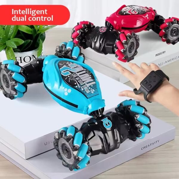 4WD RC Drift Car with Music & LED Lights – 2.4G Gesture Remote Control Stunt Car - Image 3