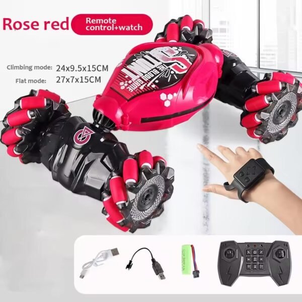 4WD RC Drift Car with Music & LED Lights – 2.4G Gesture Remote Control Stunt Car - Image 8
