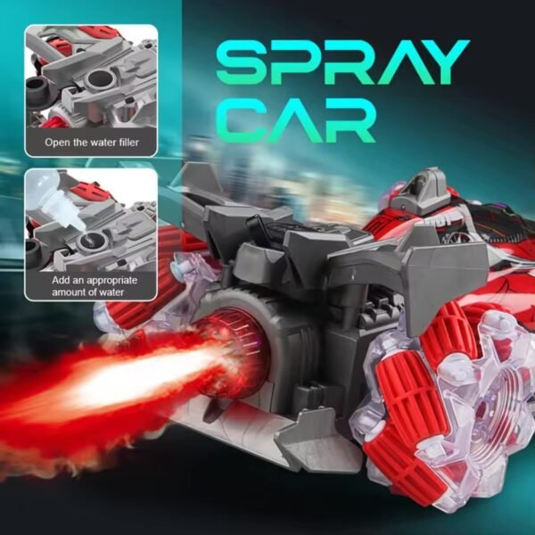 Spray Stunt Racing 4WD RC Car with Colorful Lights – 2.4G Wireless Gesture Induction Remote Control Toy - Image 3