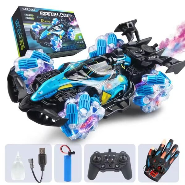 Spray Stunt Racing 4WD RC Car with Colorful Lights – 2.4G Wireless Gesture Induction Remote Control Toy - Image 8