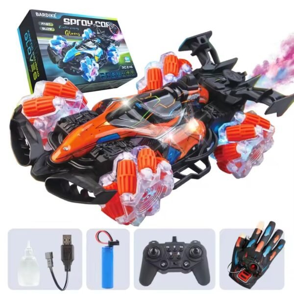 Spray Stunt Racing 4WD RC Car with Colorful Lights – 2.4G Wireless Gesture Induction Remote Control Toy - Image 9