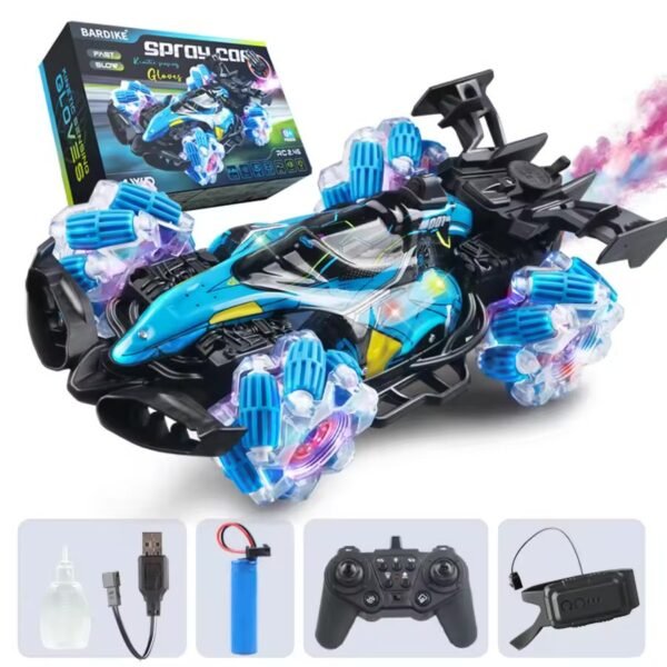 Spray Stunt Racing 4WD RC Car with Colorful Lights – 2.4G Wireless Gesture Induction Remote Control Toy - Image 10