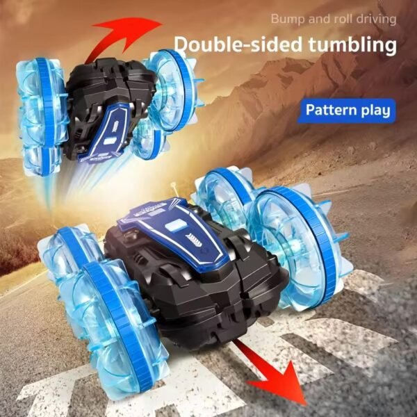 LED Amphibious Remote Control Car – Waterproof Stunt Car with Double Sided Drift & 360° Rotation - Image 6