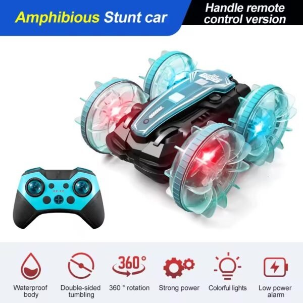 LED Amphibious Remote Control Car – Waterproof Stunt Car with Double Sided Drift & 360° Rotation - Image 7