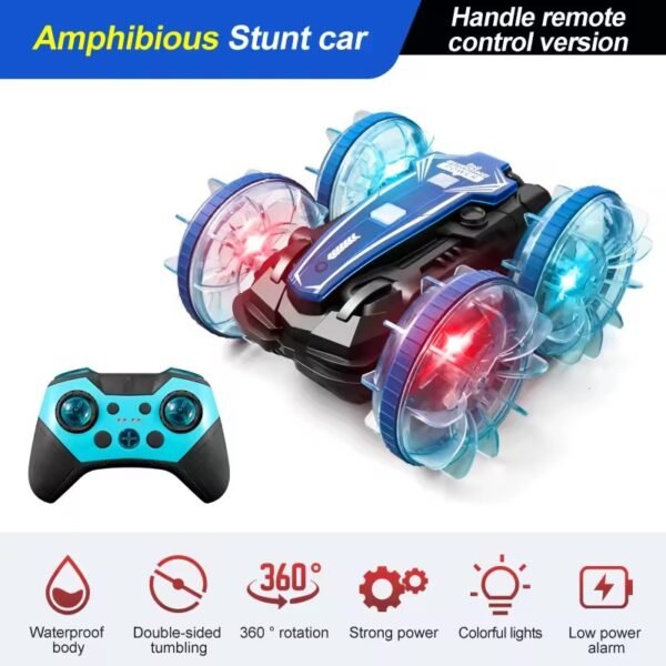 LED Amphibious Remote Control Car – Waterproof Stunt Car with Double Sided Drift & 360° Rotation - Image 10