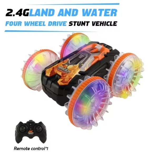 LED Amphibious Remote Control Car – Waterproof Stunt Car with Double Sided Drift & 360° Rotation - Image 11