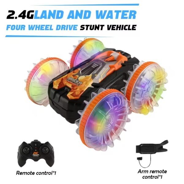LED Amphibious Remote Control Car – Waterproof Stunt Car with Double Sided Drift & 360° Rotation - Image 15