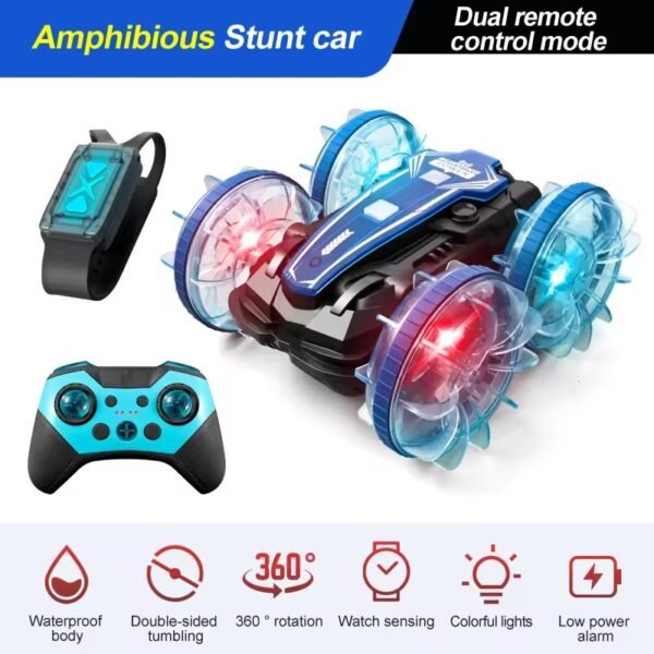 LED Amphibious Remote Control Car – Waterproof Stunt Car with Double Sided Drift & 360° Rotation - Image 17