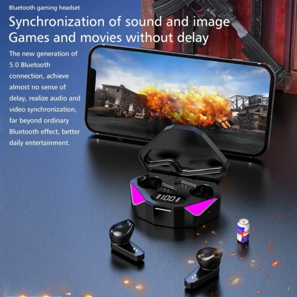 X15 TWS Wireless Bluetooth Headset LED Display Gamer Earbuds with Mic Wireless Headphones Noise Cancelling Bluetooth Earphones - Image 6