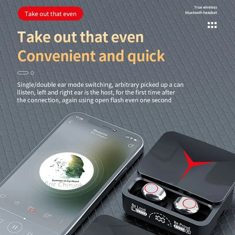 Original TWS M90 Wireless Headphones Gaming Earphone Bluetooth 5.3 Sport Earbuds with Mic Wireless Headset for Iphone Xiaomi - Image 5