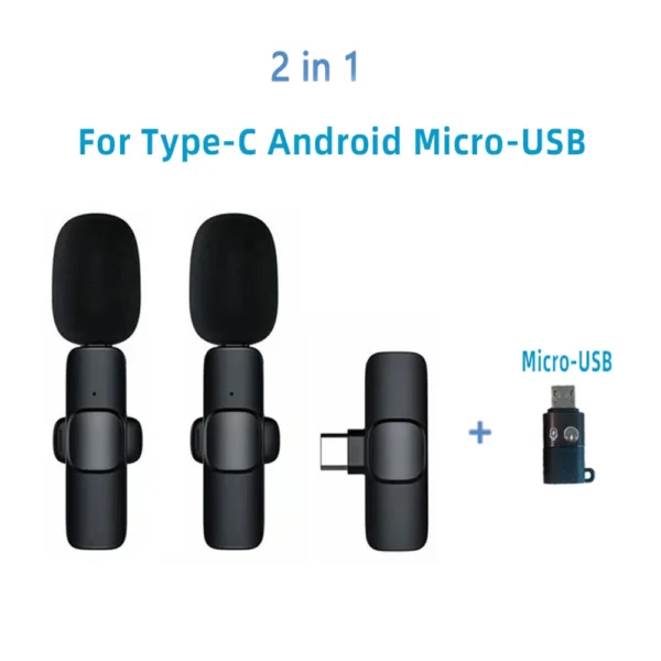 New Wireless Lavalier Microphone Portable Audio Video Recording Mini Microphone for Iphone Android PC Camera Live Gaming Phone - Image 11