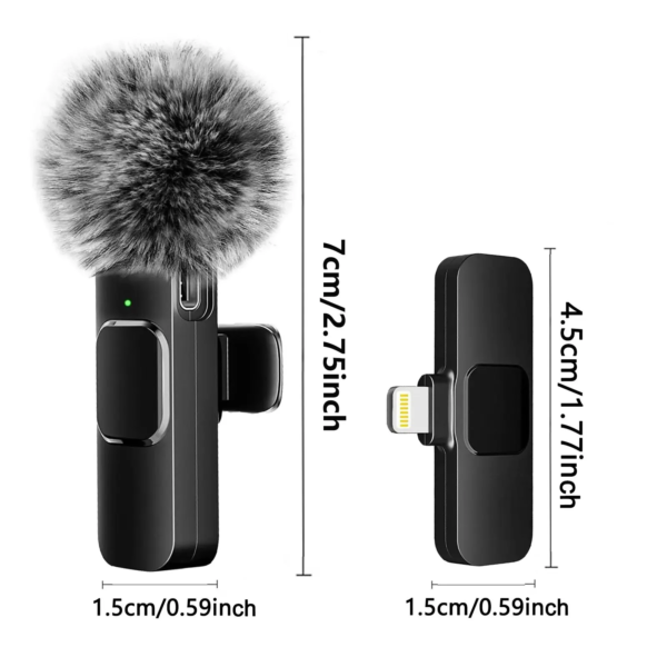 NEW Wireless Lavalier Microphone Audio Video Recording Mini Mic for Iphone Android Laptop Live Gaming Mobile Phone Microphone - Image 3