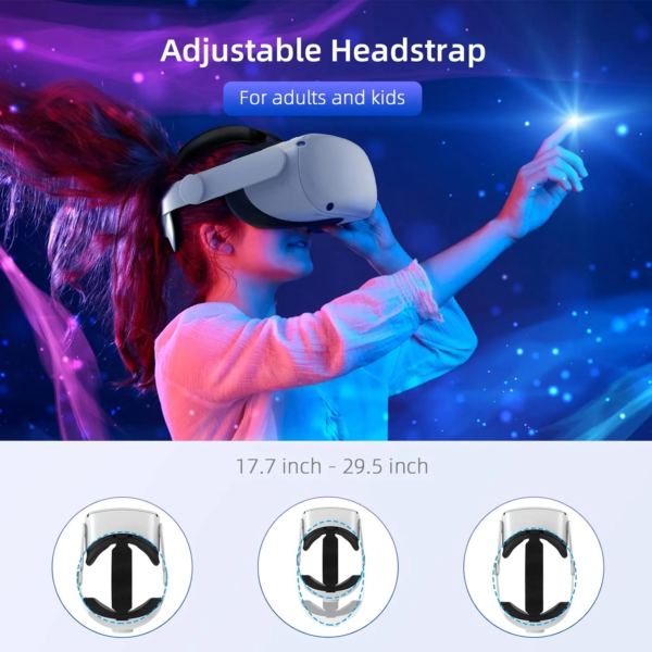 Compatible with ,Quest 2 Accessories Adjustable Elite Head Strap Replacement for Enhanced Comfort Support and Gaming Immersion - Image 6