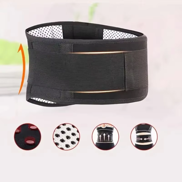 Adjustable Waist Belt Brace Self Heating Magnetic Back Waist Support Belt Lumbar Brace Massage Band - Image 2